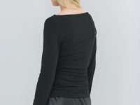 Лонгслив с драпировкой, Черный