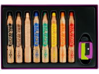 Набор карандашей цветных Гамма "Малыш" 8 цв., утолщенные, заточен., с точилкой, картон. упак.