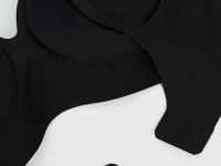 Бесшовный бюстгальтер с формованными чашками, Черный