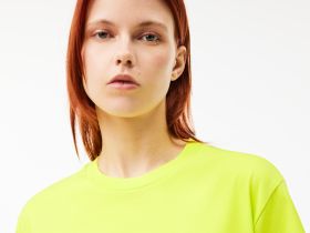 Женская футболка Lacoste свободного кроя из мягкого хлопка