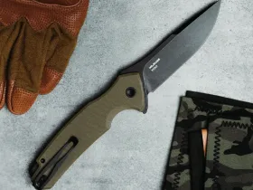 Складной нож Mr.Blade Hellcat Mini blackwash, сталь VG-10, рукоять Olive G10