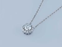 Классическая подвеска из белого золота э0912пд12220104_white