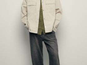 Ветровка из хлопка с нагрудными карманами