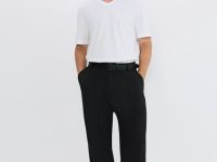 Футболка с V-вырезом, Белый