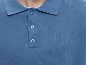 Поло с длинным рукавом из хлопка