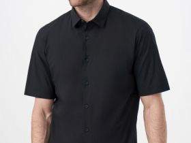 Базовая рубашка с коротким рукавом, Черный