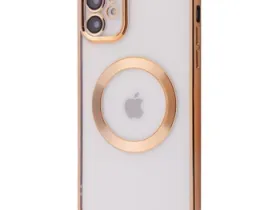 Чехол-накладка Fashion Case Magsafe для Apple iPhone 11 пластиковый (золотая рамка)