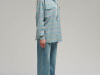 Рубашка прямого кроя в клетку