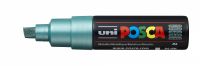 Маркер UNI "POSCA" PC-8K, до 8,0 мм, наконечник скошенный, цвет зеленый металлик