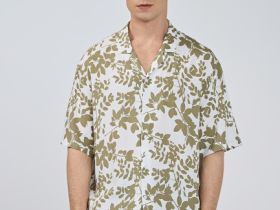 Рубашка с принтом, Желтый