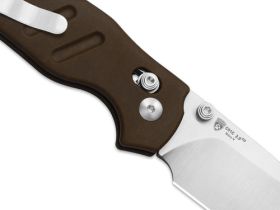 Складной нож Kizer C01C 2.9 CD, сталь Nitro-V, рукоять Norplex UltreX Micarta, коричневый