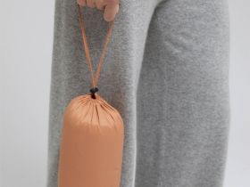 Стеганый пуховик с натуральным пухом