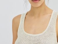 Вязаная майка с пайетками, Серебряный