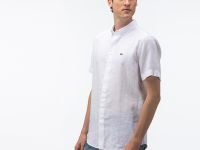 Мужская рубашка Lacoste из смеси хлопка и льна