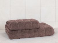 Полотенце махровое Олимп, коричневое