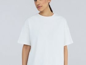 Футболка оверсайз из плотного хлопка, Белый