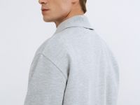 Свитшот с воротником-стойкой на молнии, Серый