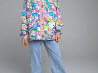 Куртка текстильная с полиуретановым покрытием для девочек (ветровка)