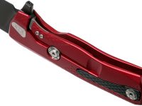 Нож складной LionSteel ROK A RB, сталь Black (Mil Spec) Finish Bhler M390, рукоять алюминий, красный