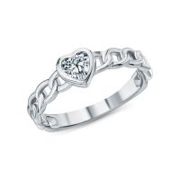Серебряное кольцо с фианитами