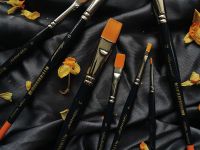 Кисть синтетика плоская Leonard Acrylstyl "1158" короткая ручка