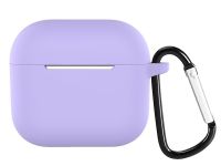 Чехол Protective Case для AirPods 4 силиконовый с карабином (лавандовый)