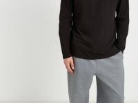 Лонгслив из хлопка с округлым вырезом