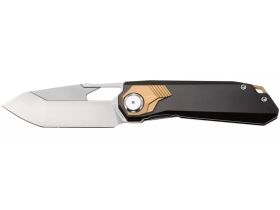 Складной нож Remette Peregrine Falcon, сталь M390, рукоять титан, коричневый/золотистый