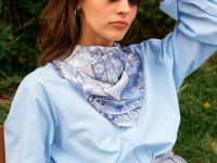 Платок шейный Божественный/Divina, голубой II