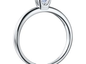 Кольцо из белого золота с бриллиантом э4701кц04203116