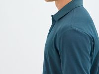 Поло из шелковистого пике, Зеленый