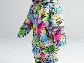 Комбинезон детский текстильный с полиуретановым покрытием для девочек