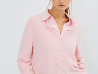 Кардиган из шерсти и кашемира, Розовый