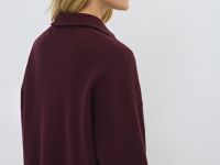 Джемпер с воротником-стойкой на молнии, Фиолетовый