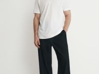 Поло из технологичной ткани с молнией, Белый