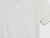 Вязаное поло с коротким рукавом, Серый