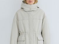 Куртка-парка с капюшоном, Бежевый