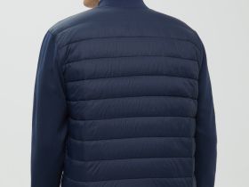 Утепленная куртка с трикотажными рукавами