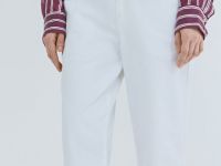 Чиносы с ремнём, Белый