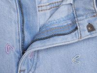 Широкие джинсы для девочек, Голубой