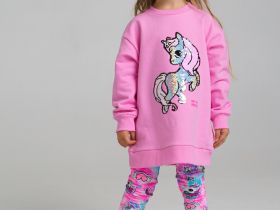 Комплект для девочки: толстовка, леггинсы