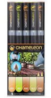 Набор маркеров Chameleon Earth Tones оттенки земли 5 шт