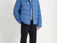 Утепленная стеганая куртка со съемным капюшоном