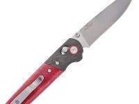 Складной нож Bear & Son Cutlery Lawman, сталь D2, рукоять кость/карбон, красный