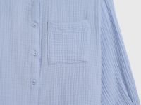Рубашка из муслина для девочек, Голубой
