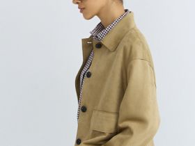 Куртка из искусственной замши, Бежевый