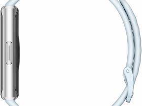 Умные часы HUAWEI Band 11 Pro серебристые, с голубым ремешком
