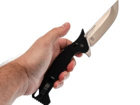 Складной нож Obertech ns-02 Normal straight, сталь VG-10, рукоять G10, черный