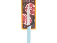 Нож кухонный для стейка Okroshka Salad 12 см, сталь 5cr15mov, рукоять пластик, голубой