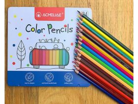 Набор карандашей цветных Acmeliae 24 цв, в металлическом футляре